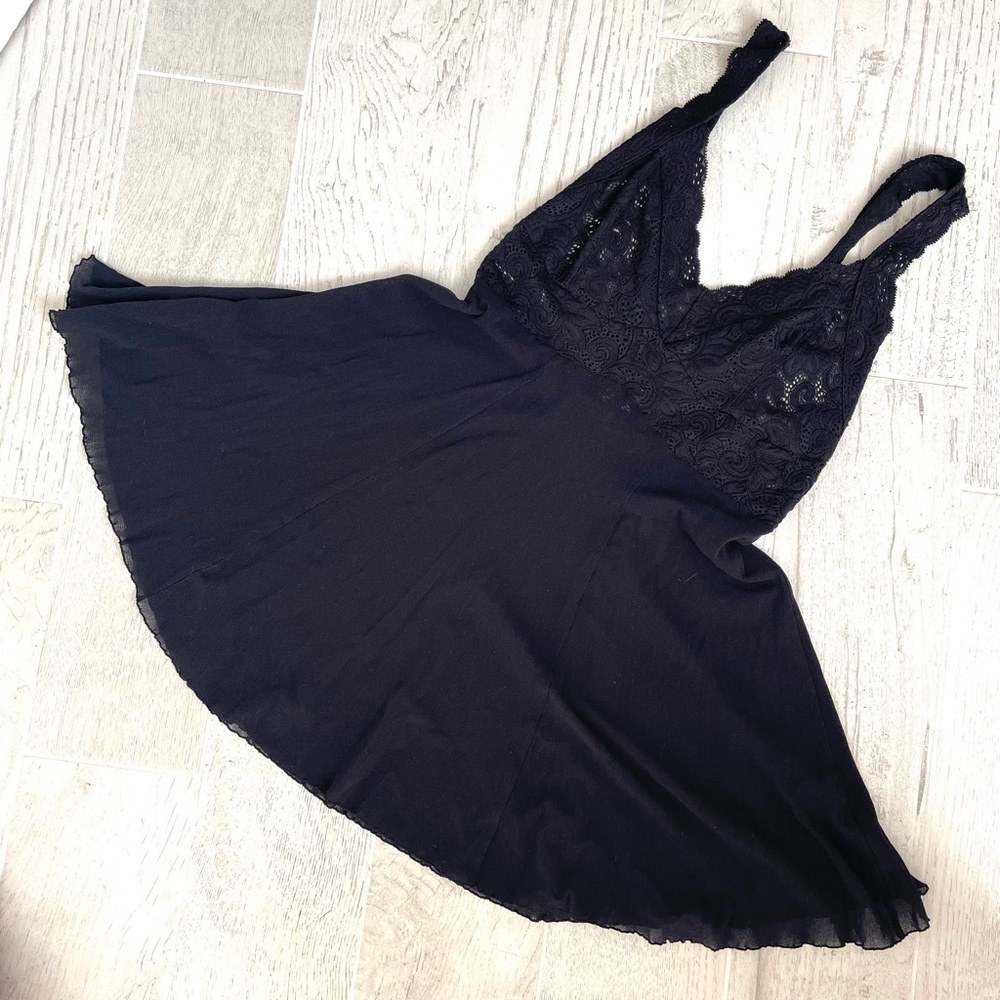 Donna Karan Black Chemise Intimates Sleepwear